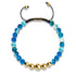 Agate Ligne Bleue | Or | Bracelet en macramé de pierres précieuses d'équilibre